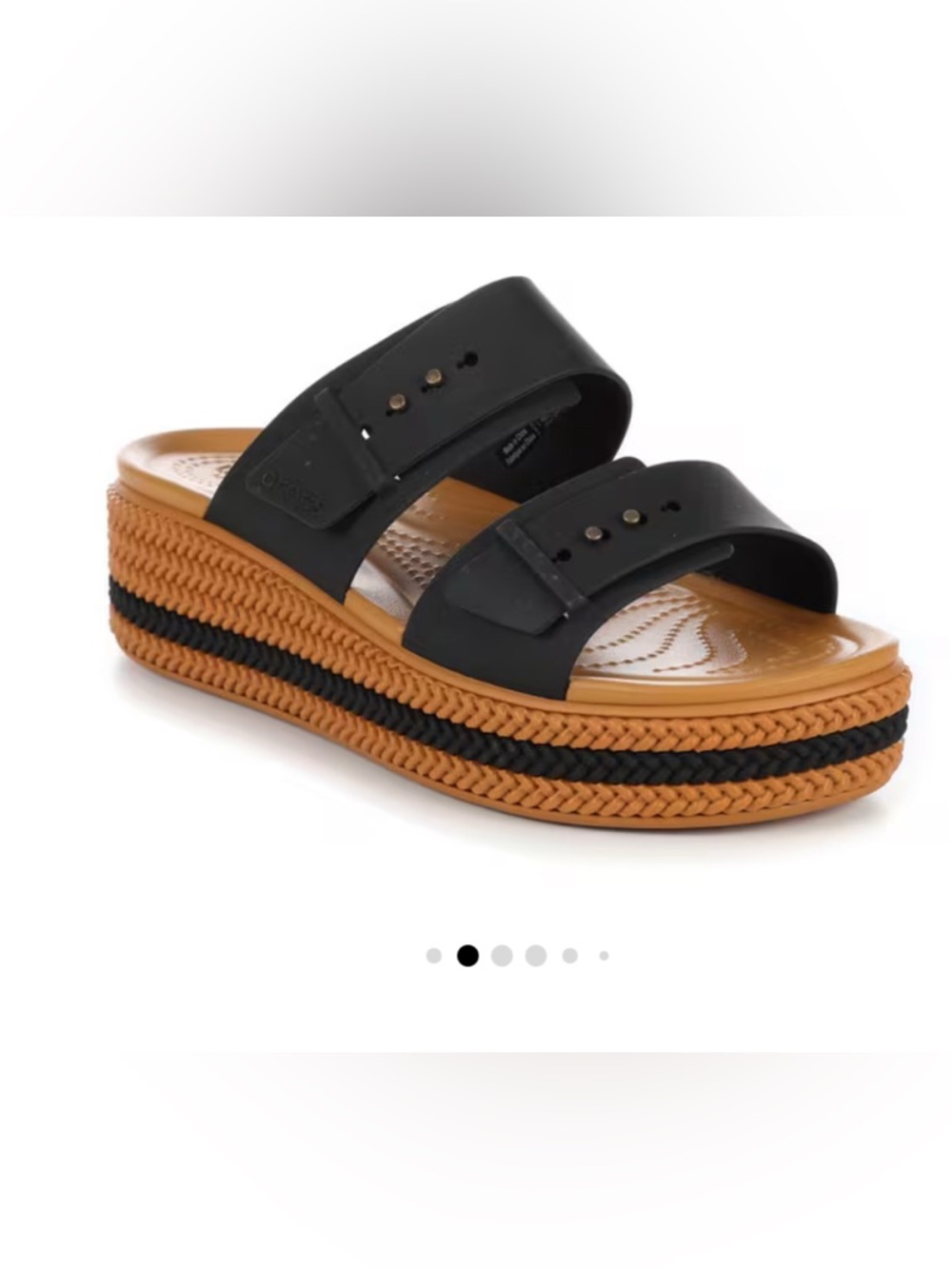 WOMEN'S CROCS BROOKLYN WOVEN BUCKLE WEDGE SANDALS